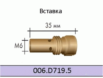 006.D719.5/Вставка М6/М12/35мм