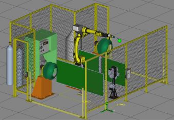 Роботизований комплекс для зварювання крильчаток вентилятора